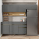 JUEGO COCINA MODULAR, REQUIERE ENSAMBLADO, MOBILIARIO, MDP, GAMAS DE GRIS