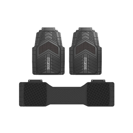 Juego De Alfombras De Tres Piezas Sparco Color Gris Carbon Juego De Alfombras De Tres Piezas Sparco Color Gris Carbon
