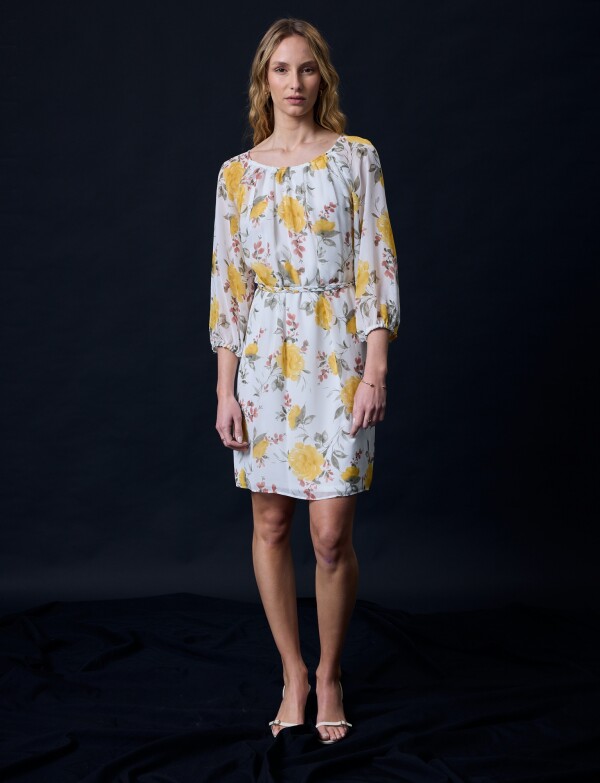 Vestido Lazo Printed BLANCO/MULTI