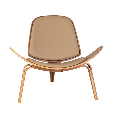 BUTACA MARRÓN MADERA SHELL