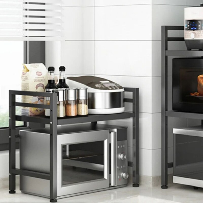 Organizador Estante Ajustable Soporte Microondas Cocina Organizador Estante Ajustable Soporte Microondas Cocina
