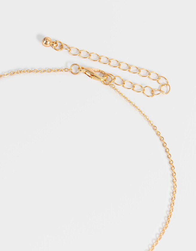 Bijouterie Set Con corazón Set De Aros Pasantes Y Collar Con Corazón - Dorado