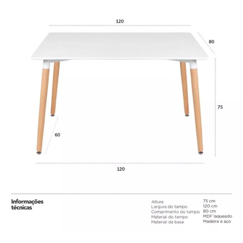 Mesa Comedor Eames Resina Rectangular Blanca Mesa Comedor Eames Resina Rectangular Blanca