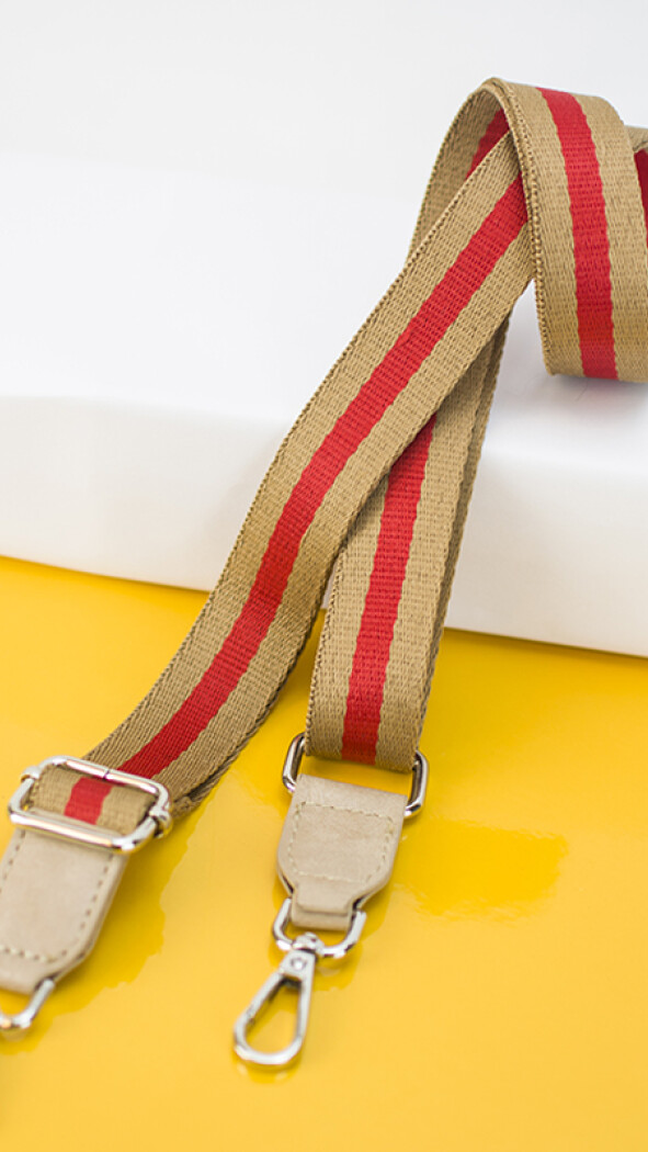 CORREA GALON PARA CARTERA NUEZ Y ROJO
