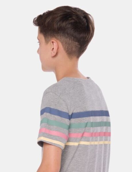 REMERA RAYADA Gris
