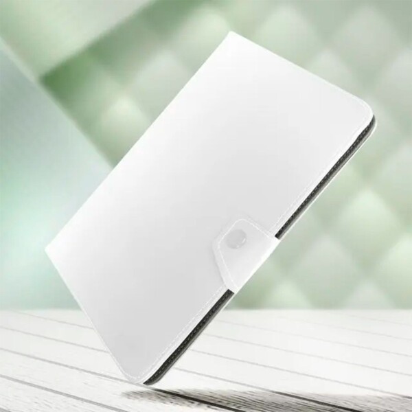 Estuche Funda Protector Soporte Tablet 10.1 10 9 Simil Cuer Color Variante Blanco