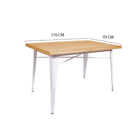 MESA TOLIX RECTANGULAR 120X70 Mesa De Comedor Rectangular Tolix 120x170 CM Blanca
