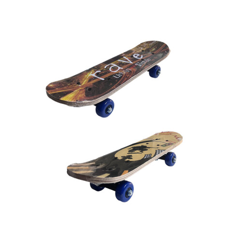 Skate 4 ruedas doble estampa 4 diseños 43x13.5cm Skate 4 Ruedas Doble Estampa 4 Diseños 43x13.5cm