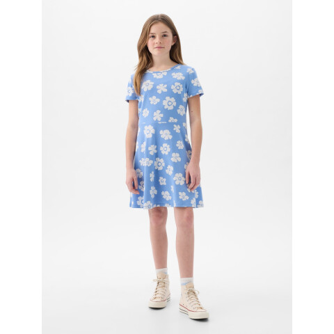 SS KNIT SKATER DRS UNION BLUE FLORAL