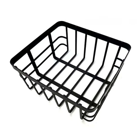 Cesto Frutero en Acero Organizador Multiuso de Cocina Hogar Negro