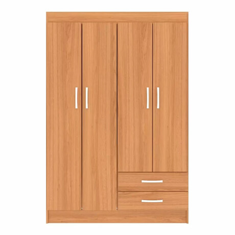Ropero Marrón 4 Puertas 2 Cajones 183x105x40cm 001
