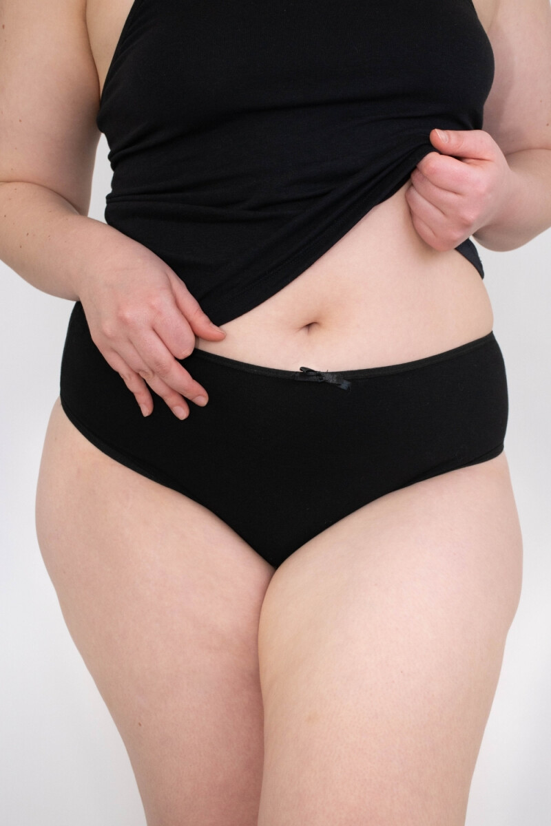 Culotte tiro bajo algodón Noel - Negro 