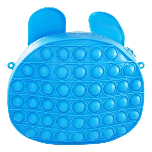 Cartera Pop It Multicolor Niños Infantil Regalo Burbujas Color Variante Celeste