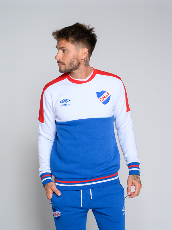 BUZO PLAQUET Nacional Hombre Azul Royal, Blanco, Rojo