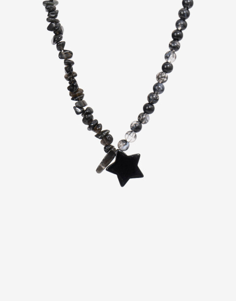 Collares Cortos Color Collar Corto Dije Estrella - Negro