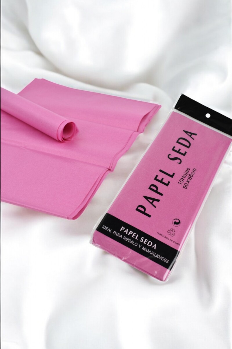 Papel seda 50x66 cm. paquete x 10 - FUCSIA 