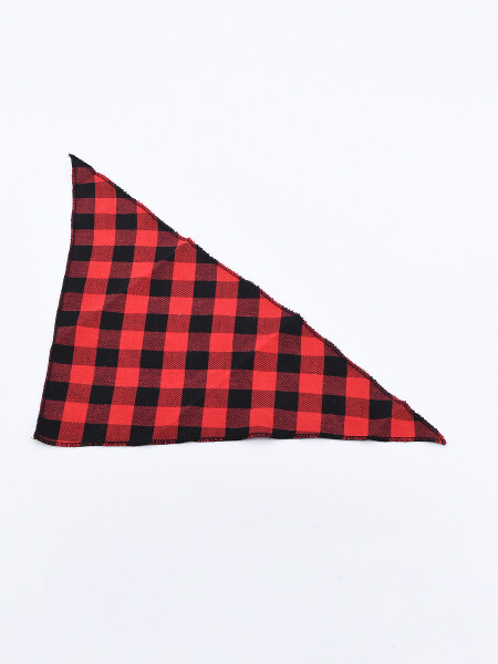 BANDANA MASCOTA CUADROS ROJO