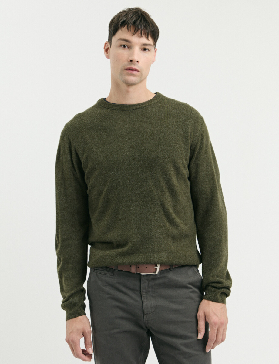 470413 SWEATER HARRINGTON URBAN Verde Claro Melange