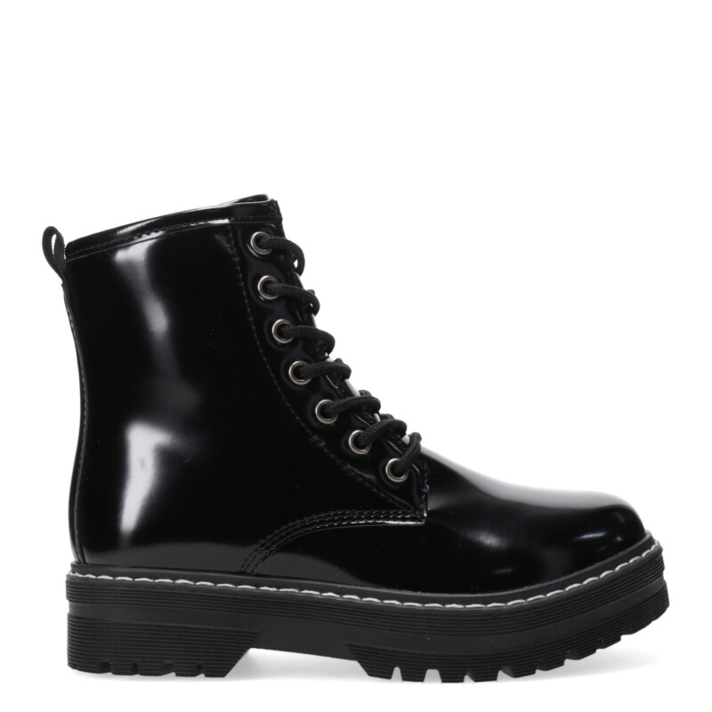 Botas de Niña MINI Miss Carol LEAVEN acordonada Negro (Charol)