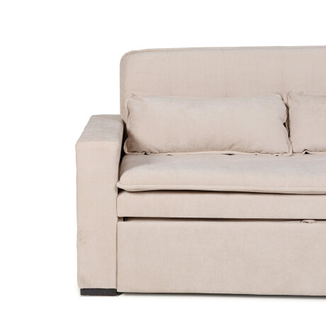 Sofá Cama Londres - Tela Microfibra TC 1010 (Beige)