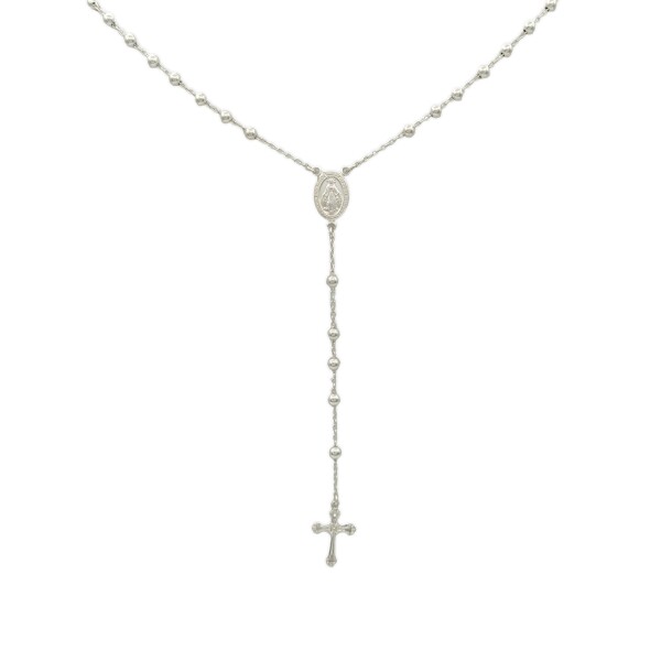 Rosario Virgen Milagrosa - Plata 925 - Sin Piedra - RO3008 sinpiedra