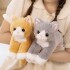 Peluche Gato Muñeco Decorativo Realista Regalo Niños Variante Color Gris