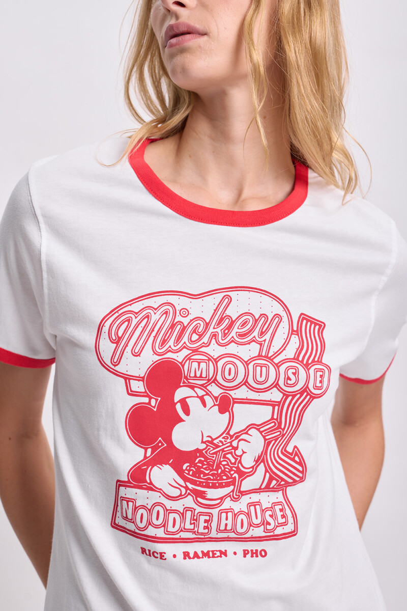 Remera estampada - Mickey Blanco 