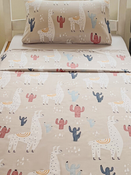 JUEGO DE SÁBANAS CACTUS BEIGE