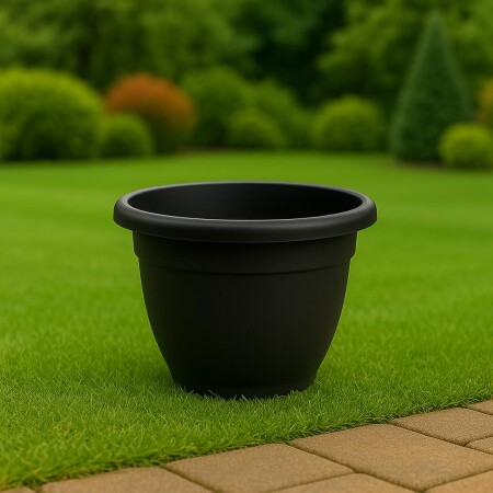 MACETA REDONDA 55CM 54 LITROS NEGRO