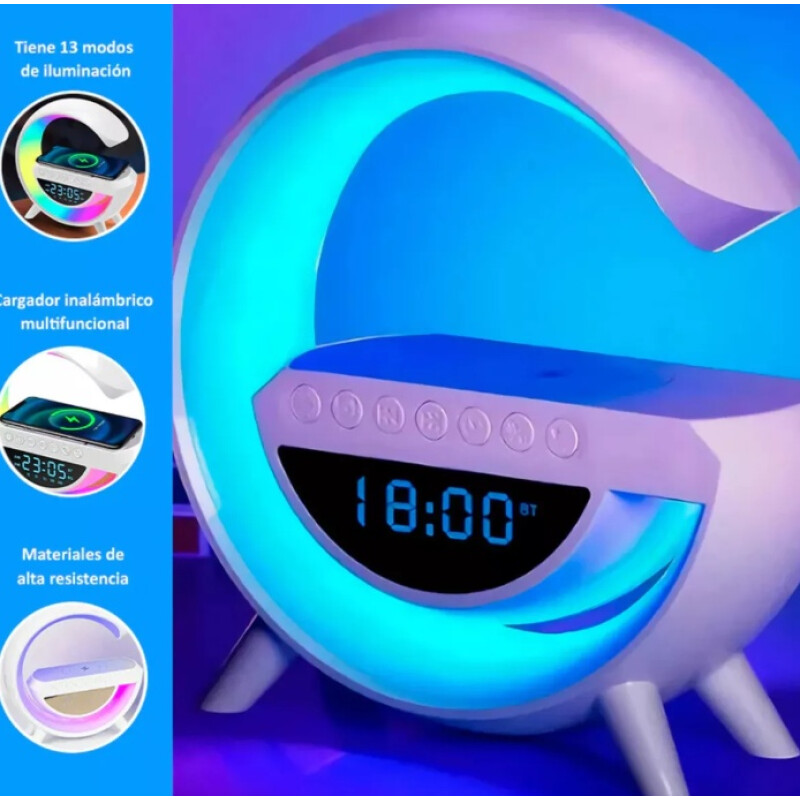 Lámpara G-speaker De Sonido Bluetooth Cargador Chica Blanco