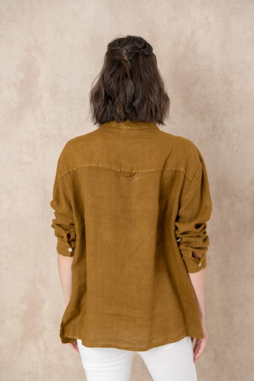 Camisa lino Miya Camel