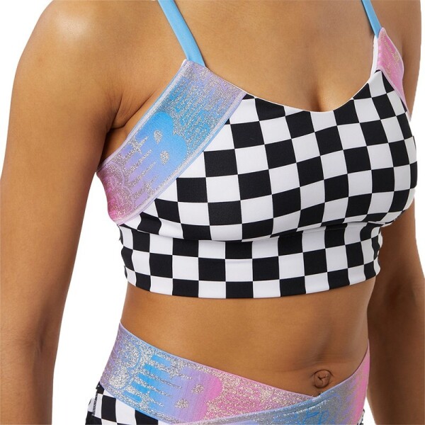 Top New Balance Relentless Printed Crop Negro
