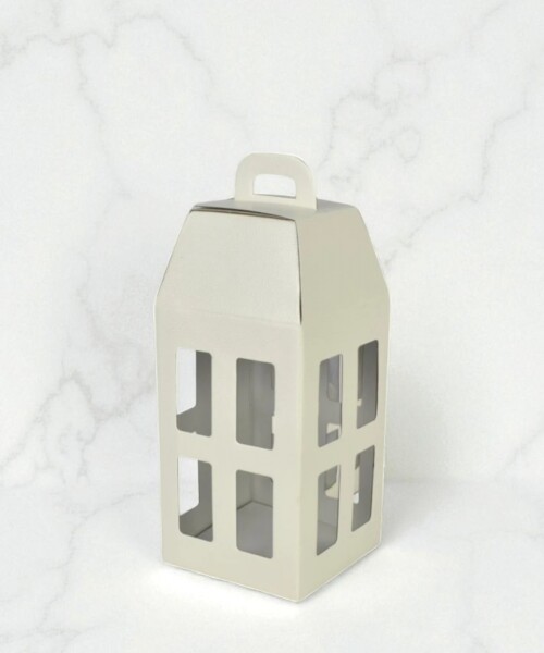 Caja linterna 18x18x39,5 cm. - PELLE BIANCO Caja linterna 18x18x39,5 cm. - PELLE BIANCO