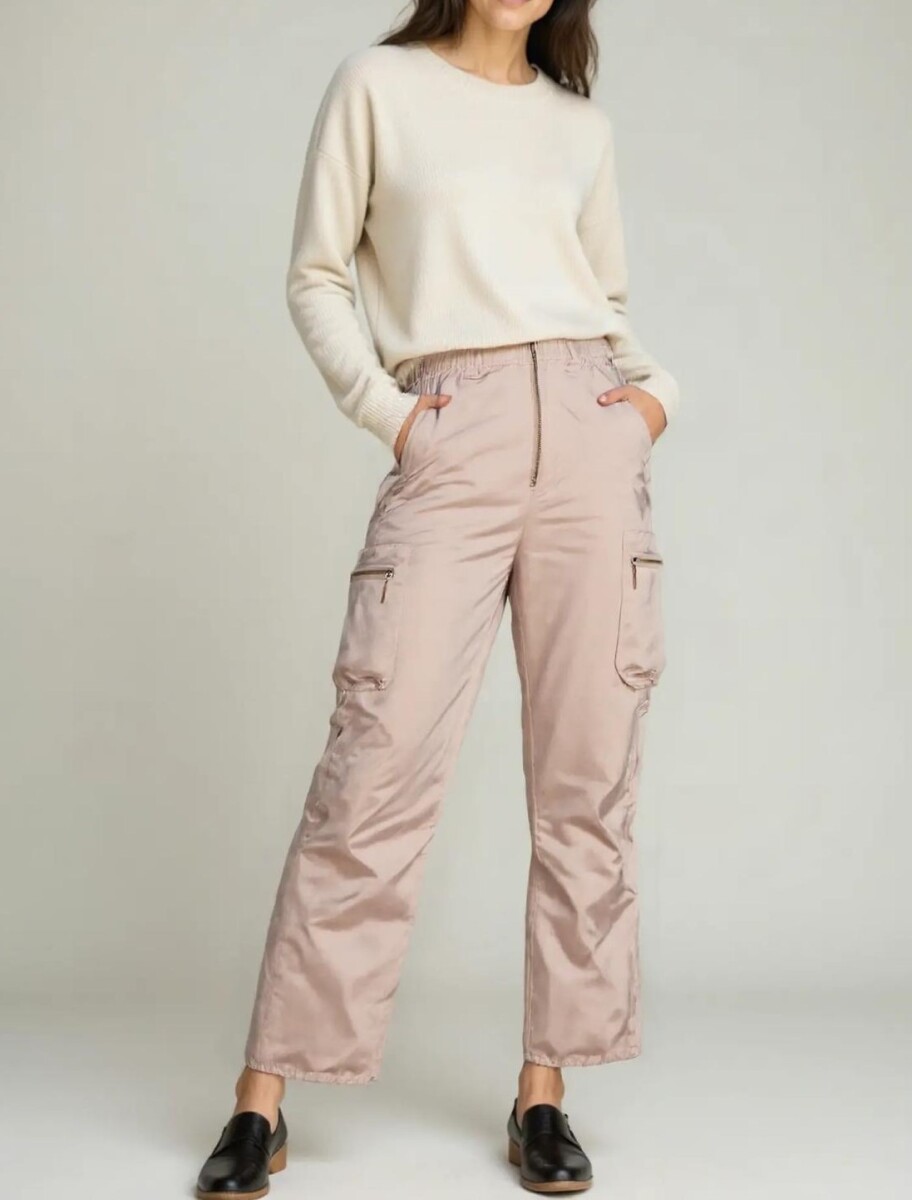 Pantalón Satin - Beige 