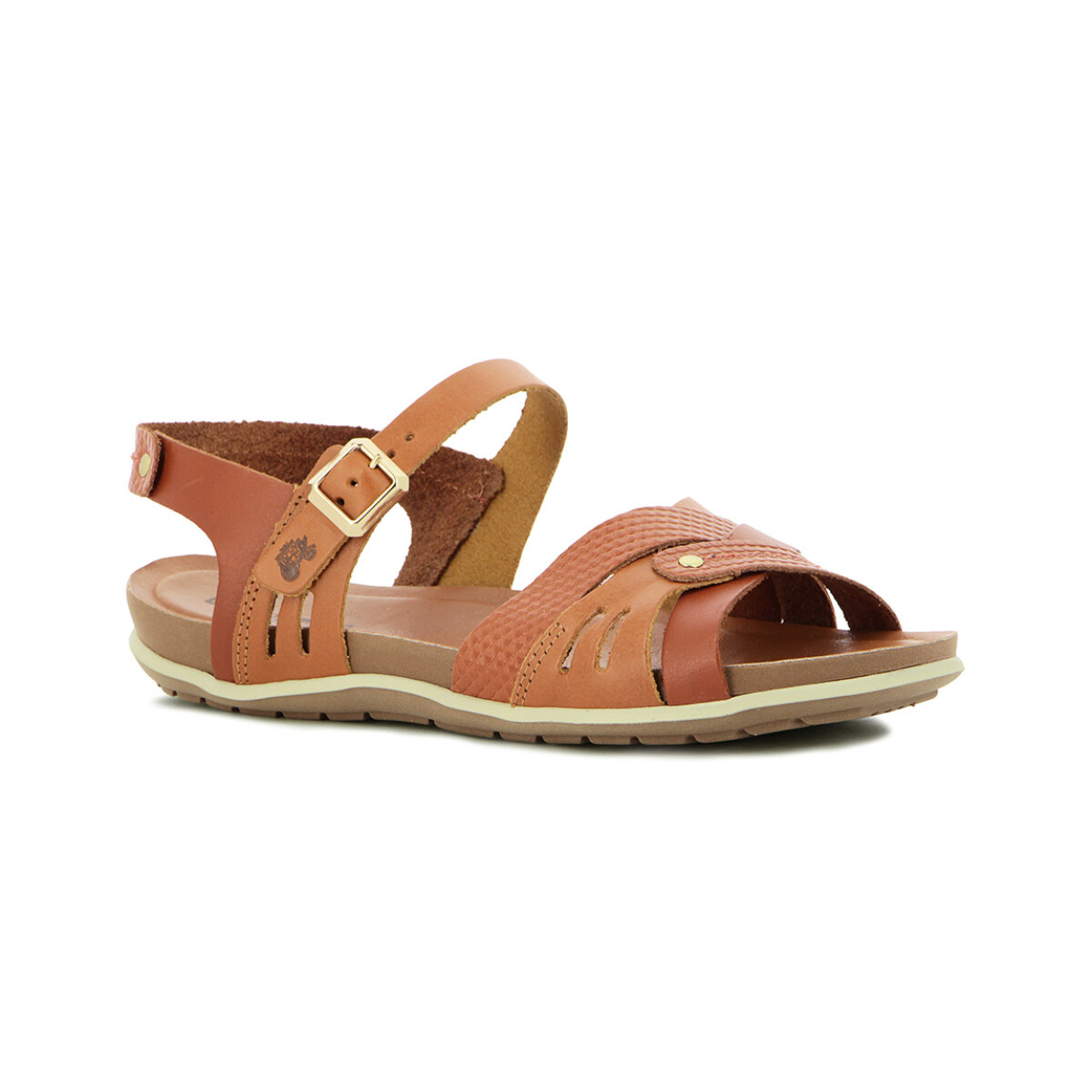 Sandalia Country Mujer Tiras Cruzadas Con Pulsera - Damasco-miel 