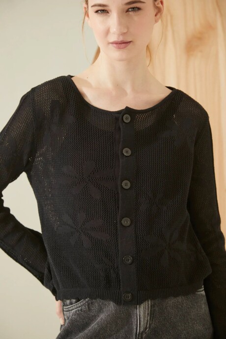 CARDIGAN FLORIDA NEGRO