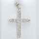 Cruz En Oro 18K Blanco Y Brillantes. Cruz En Oro 18K Blanco Y Brillantes.