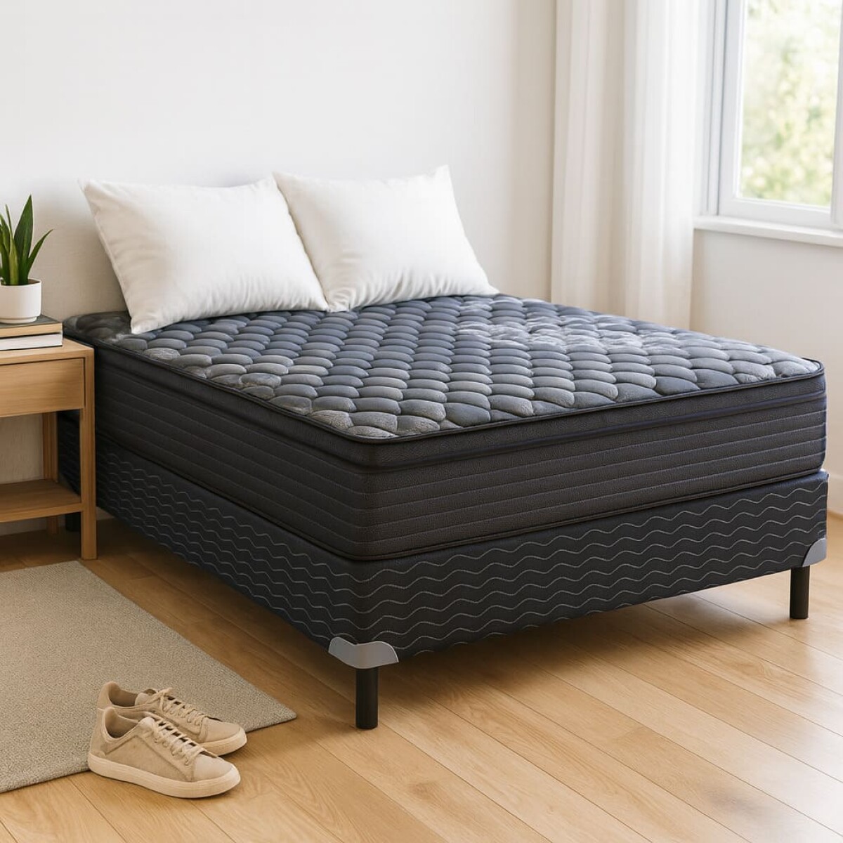 Sommier RODIO Zafiro® - 2 Plazas - Resortes - 140x190x26 cm - Hasta 130 Kg - GARANTIA 5 AÑOS 