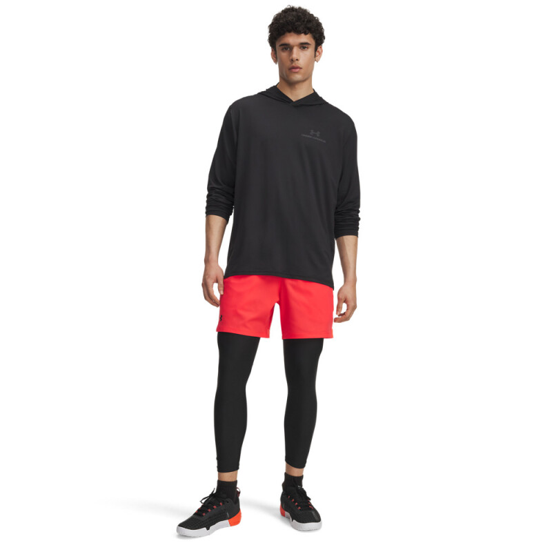 UA Vanish Woven 6in Shorts-YLW RED-714