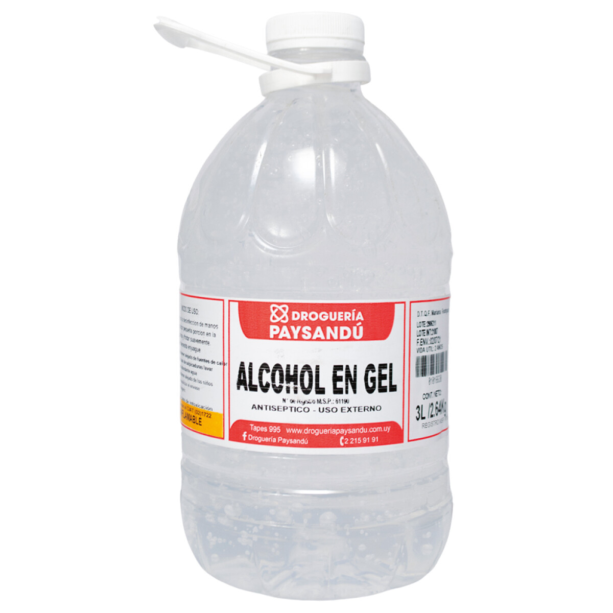 Alcohol en Gel - 3 L 