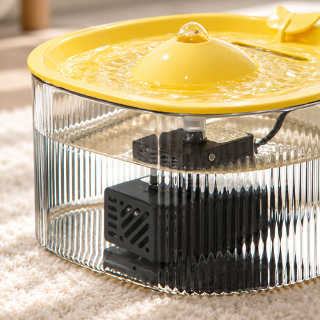 Fuente Bebedero Ballena Para Mascotas 1,5L USB 5V Amarillo