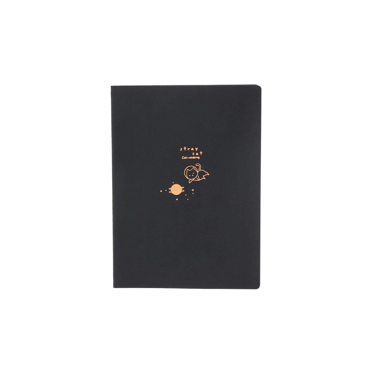 Cuaderno Negro Gatito Tapa Blanda 