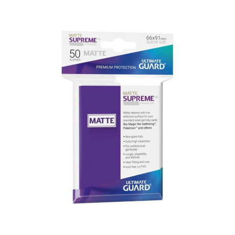 Ultimate Guard - 50 Supreme UX Sleeves - Standard Size - Matte Purple Ultimate Guard - 50 Supreme UX Sleeves - Standard Size - Matte Purple