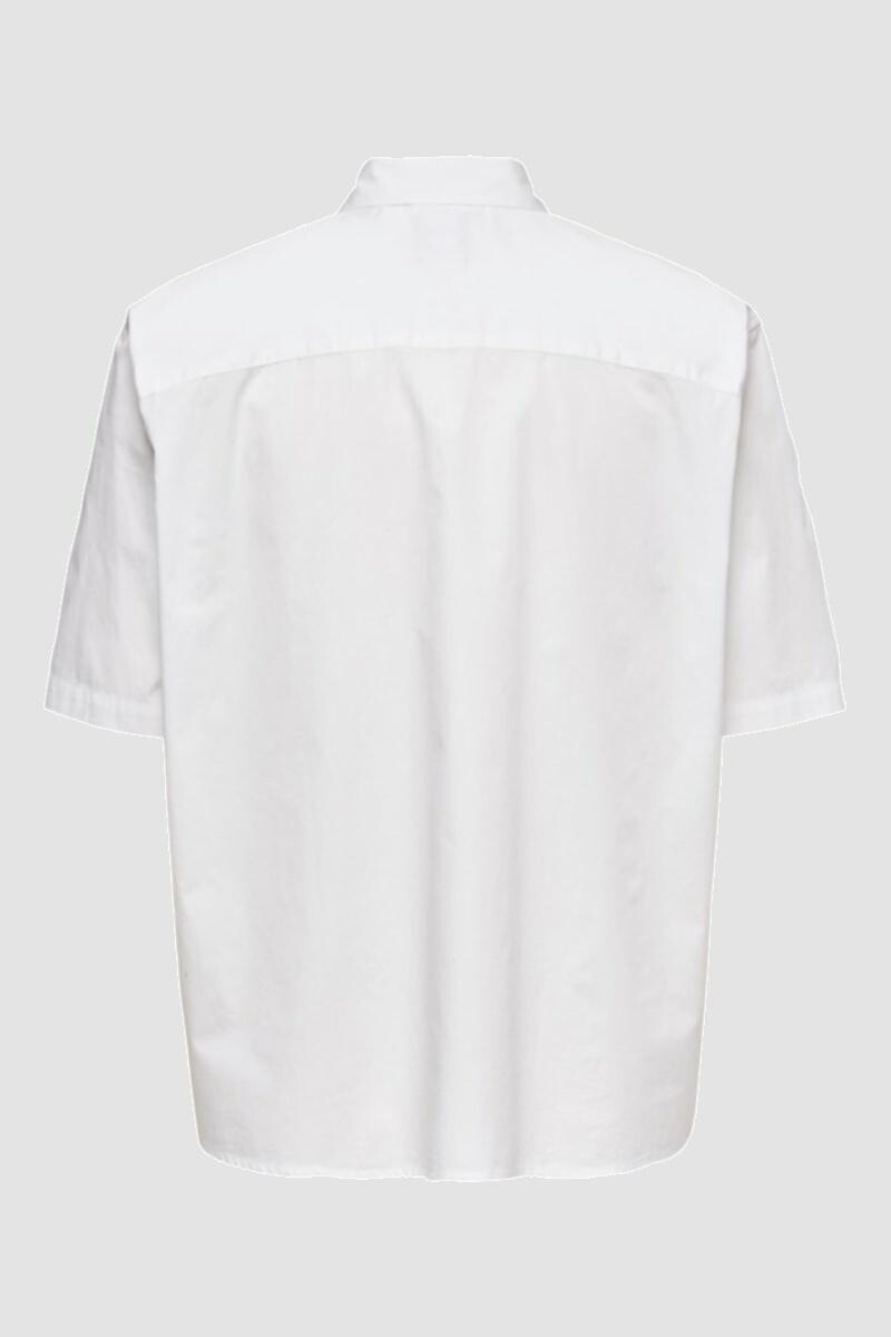 Camisa Manga Corta - Boxy Pocket Bright White