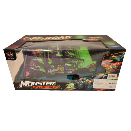 Camioneta Control Remoto RC Monster Torna Alta Vel a Pilas Violeta/verde