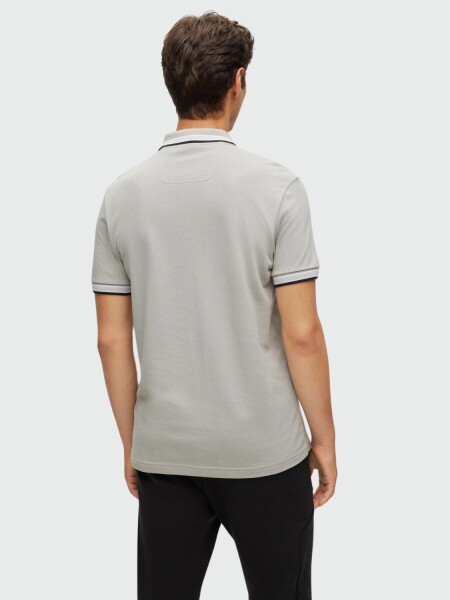 BOSS -Remera polo de algodón, regular fit, PAUL CURVED Gris