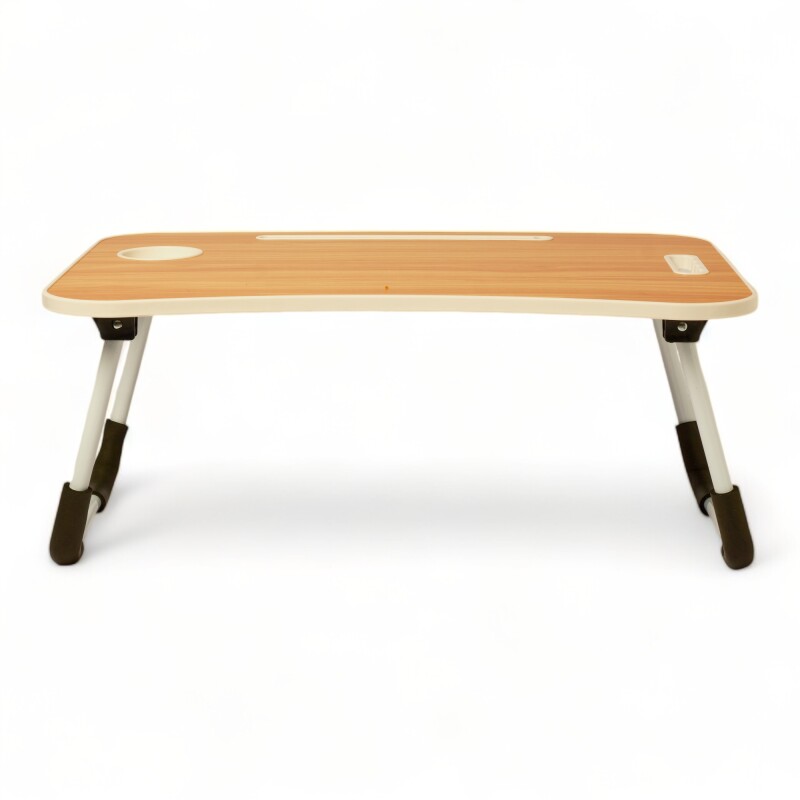 Mesa Laptop Cama Con Posa Vaso Marron