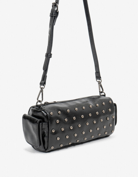 City Cartera Formato City Con Tachas - Negro