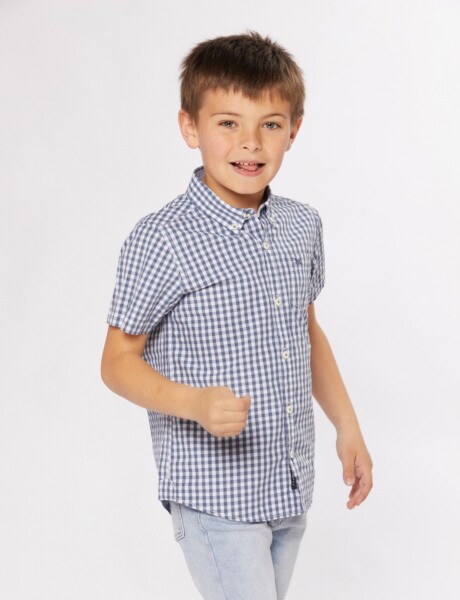 CAMISA A CUADROS Azul