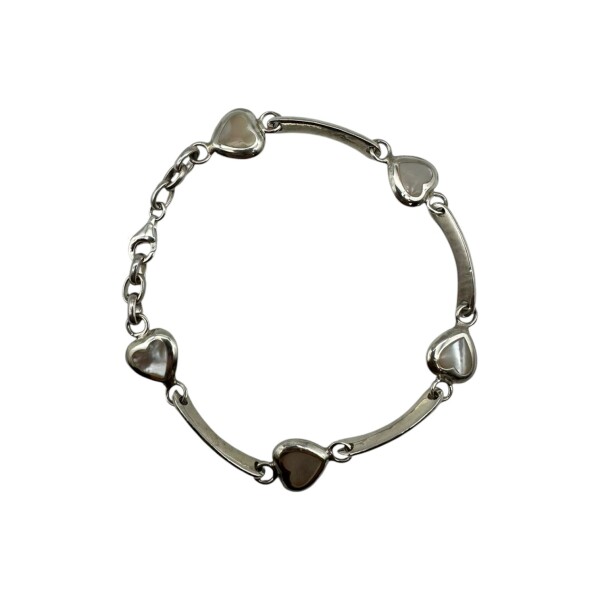 Pulsera corazón-Plata 925-Piedra zirconia-PU3829 conpiedra